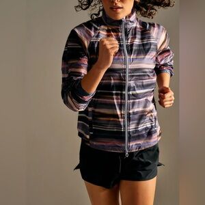 NWOT Outdoor Voices Jog Jacket Rainstorm Blur in XS